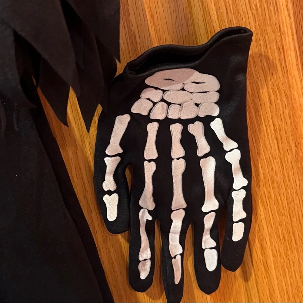 Grim Reaper‎ Halloween Cosplay Party Costume Scythe Kids Boys Girls Size XL